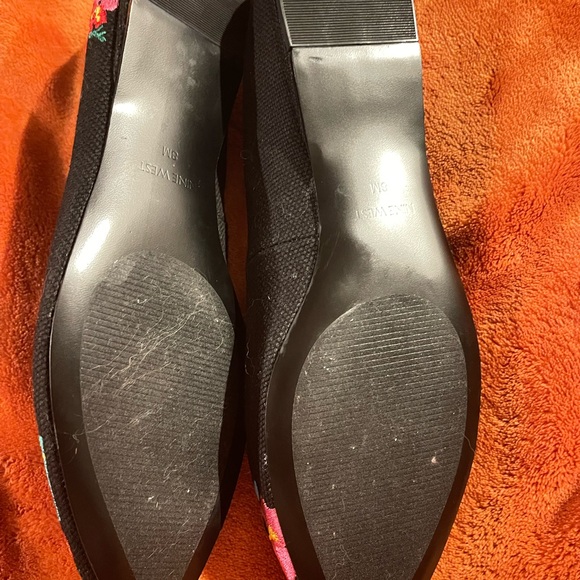 Nine West Black Embroidered flats - Picture 6 of 6